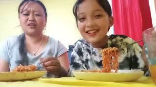 red ramen challenge with my mom 😉😂my Frist video you support me then I post many videos friends [upl. by Spevek]