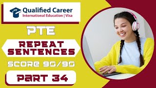 PTE Repeat Sentence  Must Practice  PART  34 December 12 2024  Qualified Career [upl. by Whitebook]