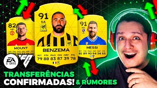 EAFC 24  TRANSFERÊNCIAS CONFIRMADAS amp RUMORES 💸🔥 Benzema Asensio Messi Neymar etc [upl. by Anura]