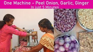 Onion Peeler Garlic Peeler Review  Small onion Peeler Machine Ulli Tholi Kalaum Machine [upl. by Alliuqa177]