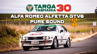 TARGA Tasmania 2022  Alfa Romeo Alfetta GTV6 Pure Sound [upl. by Hammer]