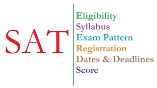 SAT Exam details  EligibilitySyllabusExam PatternRegistrationDatesScores [upl. by Adnahsor329]