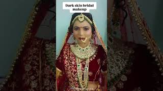 dark skin bridal makeuphairstyle [upl. by Ahsinor974]