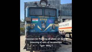 Axle floating procedure of WAG7 Locomotive [upl. by Kailey]