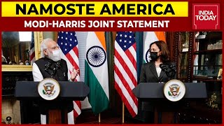 PM ModiUS Vice President Kamala Harris Issue Joint Statement Ahead Of Their Meeting  India Today [upl. by Narad789]