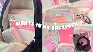 whats in my backpack 🍓🧸 uni essentials  aesthetic [upl. by Ahsram570]