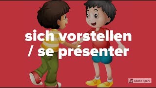 sich vorstellen  se présenter en allemand [upl. by Enoved916]