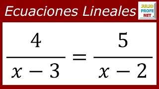 ECUACIONES LINEALES  Ejercicio 7 [upl. by Yhtak]