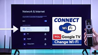 How To Connect WiFi on TCL Smart Google TV 4K [upl. by Anaidni261]