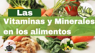 Las vitaminas y minerales en los alimentos [upl. by Acirt]