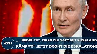 UKRAINEKRIEG Weitreichende Waffen Eskalation rückt näher Putin droht der NATO offen mit Krieg [upl. by Elehcir259]