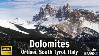 Ortisei St Ulrich Urtijëi Dolomites Alps 4K [upl. by Nerval]