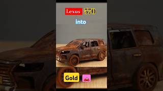 Restoring Lexus 570 into Luxury Gold Car ✨🪙 [upl. by Anirbys]