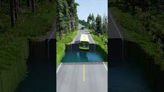 Bus vs massive water pit  BeamNG drive beamngdrive beamnghighspeedjump jazzinstrumental [upl. by Ane927]