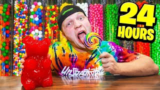 SNEAKING In OVERNIGHT CANDY SHOP 24 HOUR Challenge [upl. by Cavan]