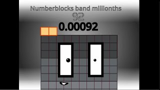 Numberblocks band millionths 92 [upl. by Ayikal186]