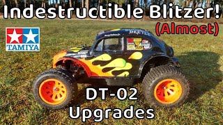 Tamiya DT 02 Upgrade Guide and how to make a Blitzer Beetle lookie likie Brushless DT02 Chassis [upl. by Free]