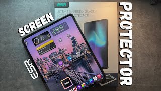 iPad Pro M4 ESR Ultra Tempered Glass Screen Protector Install and Review [upl. by Grace632]