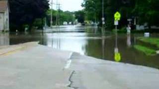 Spring St In Racine WI Flooded Over [upl. by Atsahc]