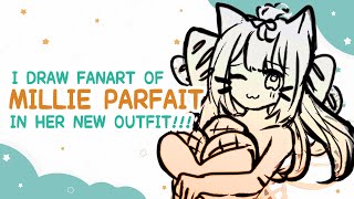 【DRAWING】MILLIE PARFAITS NEW OUTFIT🪄【NIJISANJI EN  Petra Gurin】 [upl. by Infield]