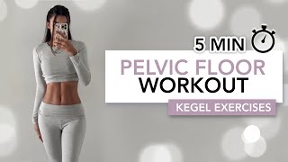 5 MIN PELVIC FLOOR WORKOUT  Kegel Exercises For Every Day  Eylem Abaci [upl. by Ybsorc]