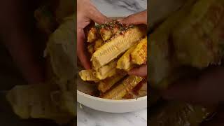 Air Fry Jerk Corn Ribs recipe cornribs [upl. by Ahsikahs259]