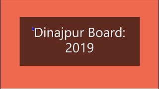 HSC Board Questions with full answers Dinajpur Board 2019 English 2nd Paper [upl. by Frodin674]