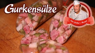 Gurkensülze selber machen  Eisbein mit Gurken in Aspik  Opa Jochens Rezept [upl. by Enel]