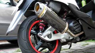 Yamaha Cygnusx with Two Brothers Racing exhaust with Powertip [upl. by Baelbeer]