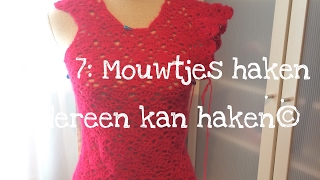 Iedereen kan haken© Truitje deel 7 mouwen leren haken haaknaald 6 Nederlands voor beginners [upl. by Enida950]