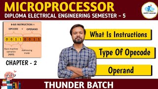 What is instructionTypesOpcodeoperandmicroprocessorCH2 marutiacademygtuexam microprocessor [upl. by Esojnauj]