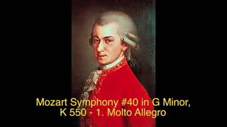 Mozart Symphony 40 in G Minor K 550  1 Molto Allegro [upl. by Noryd]