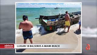 Llegan 18 balseros cubanos a Miami Beach [upl. by Attirehs]