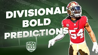 NFL Divisional Weekend Bold Predictions No1 Seed UPSET 2 air raids and a rookie outplaying a star [upl. by Kcuhc]