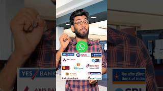 What’s App Banking Services 🤩🔥 bank service whatsapp finance [upl. by Araiek]