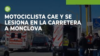 Motociclista cae y se lesiona en la carretera a Monclova [upl. by Krever283]