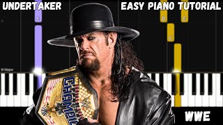 WWE The Undertaker Theme  Rest In Peace Easy Piano Tutorial [upl. by Laine]