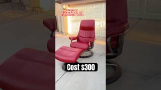 Ekornes Stressless Chair amp Ottoman cost 300 🎯2250 furnitureflip sidehustle makemoney profit [upl. by Valle]