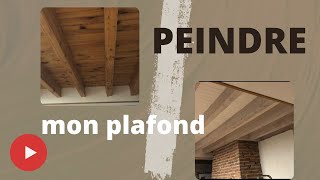 Comment peindre des poutres Astuce  effet bois plafond 👍🦾 [upl. by Odravde]