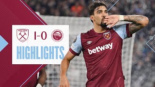 West Ham 10 Olympiacos FC  Lucas Paquetá Stunner Secures Points  UEFA Europa League Highlights [upl. by Mayda]