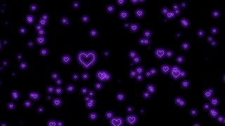 Purple💜Neon Light Hearts Flying Heart Background Video Loop  Animated Background  Wallpaper Heart [upl. by Otrebogad]