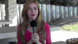 Katherine McNamara talks wardrobe and special effects for Girl vs Monster [upl. by Maker]