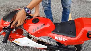 pocket bike 50cc speed 50kmh [upl. by Nahtanaj139]