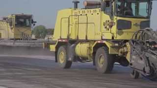 AEROGREEN 4035 Runway Rubber Removal Brooming [upl. by Iamhaj154]