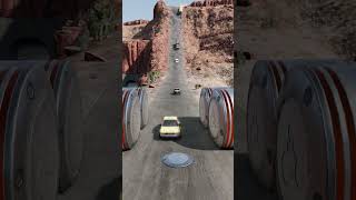 Super Cars Vs Bollard Crash shorts beamngdrive [upl. by Adnarem702]