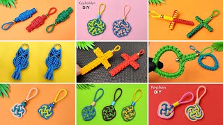 12 Best Super Easy Paracord Lanyard Keychain  How to make a Paracord Key Chain Handmade Tutorial [upl. by Darbie]