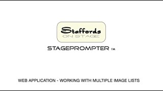 6  Stageprompter web application tutorial – working with multiple image lists [upl. by Yatnuahc]