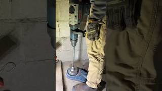 Coring a Hole Through Concrete for Radon Mitigation [upl. by Ainslee]