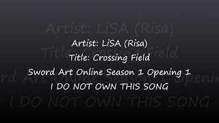 LiSA  Crossing Field Romaji Lyrics [upl. by Grote]