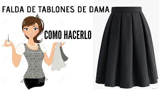 COMO HACER FALDA DE DAMA DE TABLAS [upl. by Kessler]